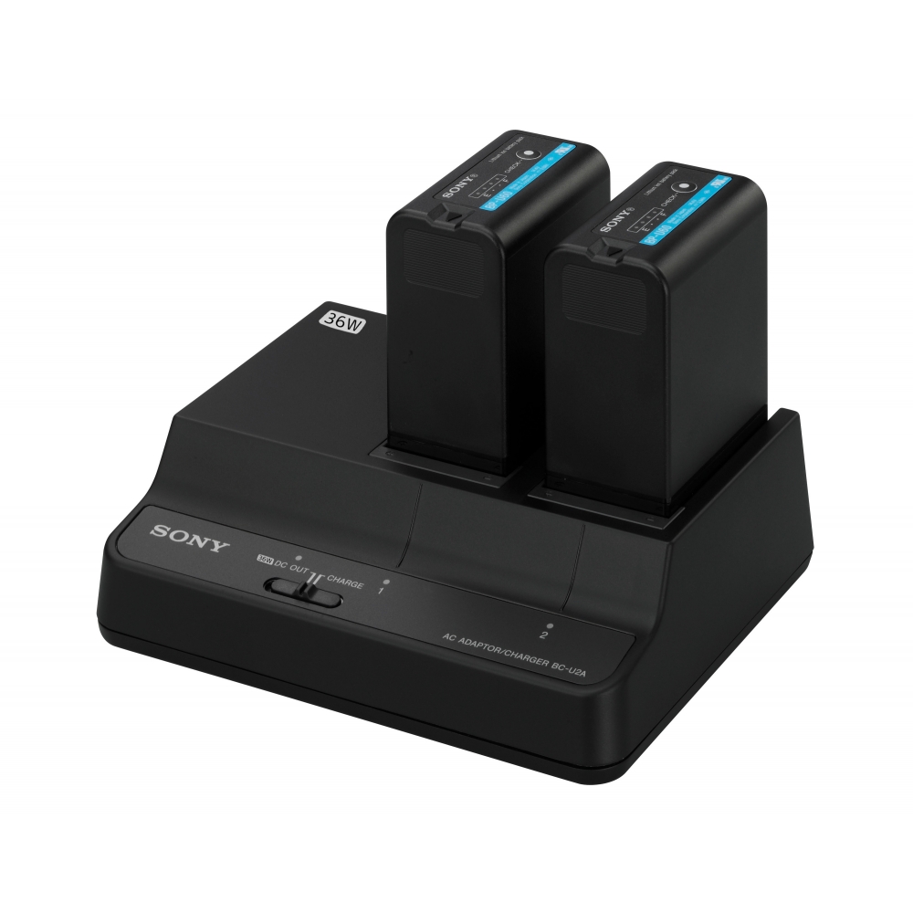 BC-U2A Two-channel simultaneous Battery charger/AC adaptor - Sony Pro