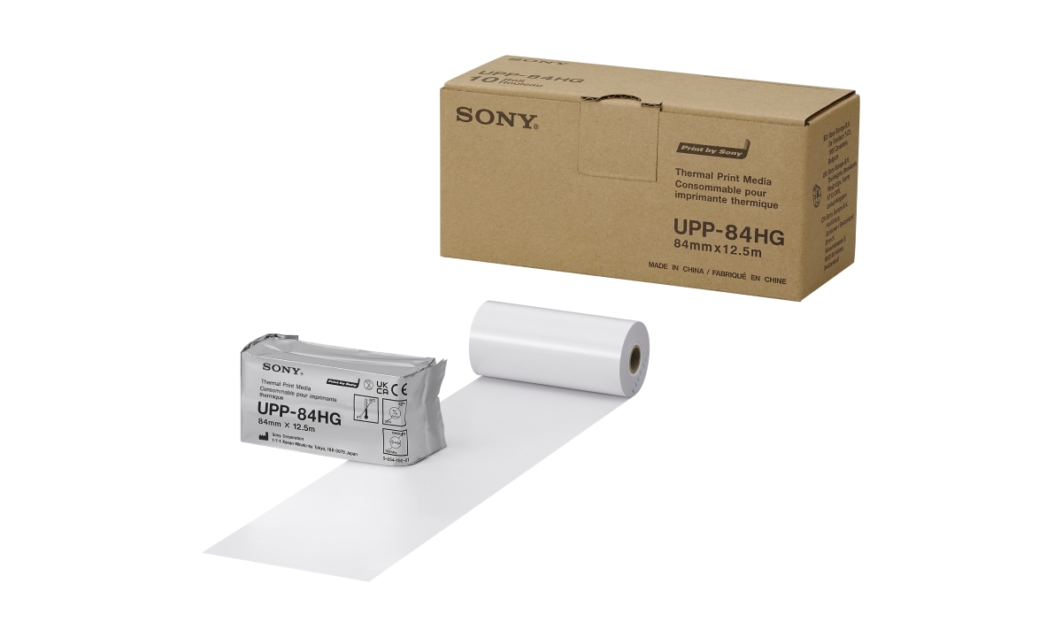 UPP-84HG High Gloss Black and White Thermal Print Media - Sony Pro