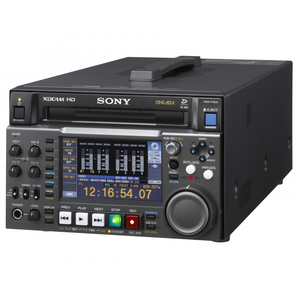 PDW-F1600 XDCAM HD422 Professional Disc Recorder - Sony Pro